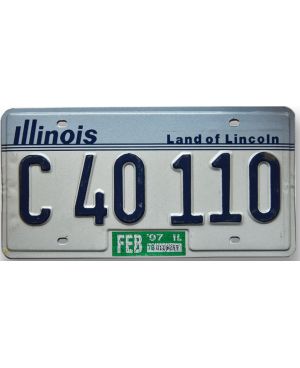 Tablica rejestracyjna USA Illinois Land Of Lincoln