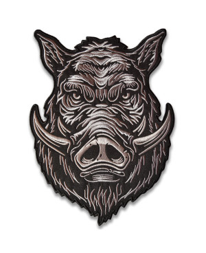 Moto nášivka Wild Boar na záda XXL 26 cm x 21cm