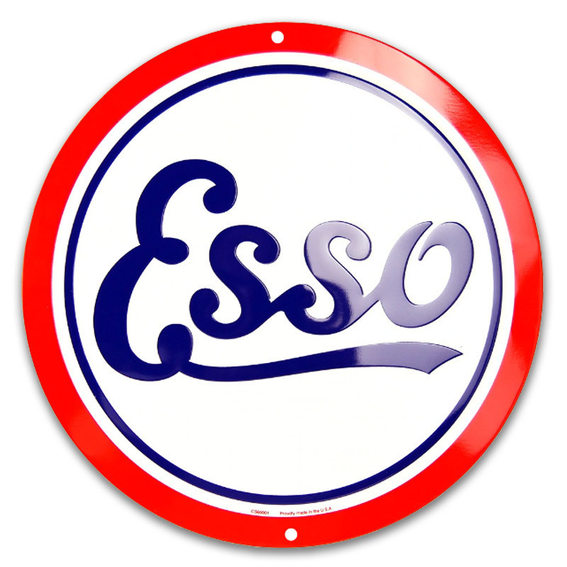 Plechová cedule ESSO round 30 cm