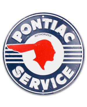 Plechová cedule Pontiac Service round 30 cm