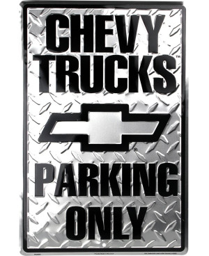 Plechová cedule Chevy Trucks Parking 30 cm x 45 cm c