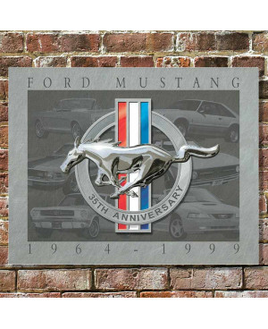 Plechová cedule Mustang 35th Anniversary 32cm x 40cm w