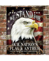 Plechová cedule We Stand For Our Flag