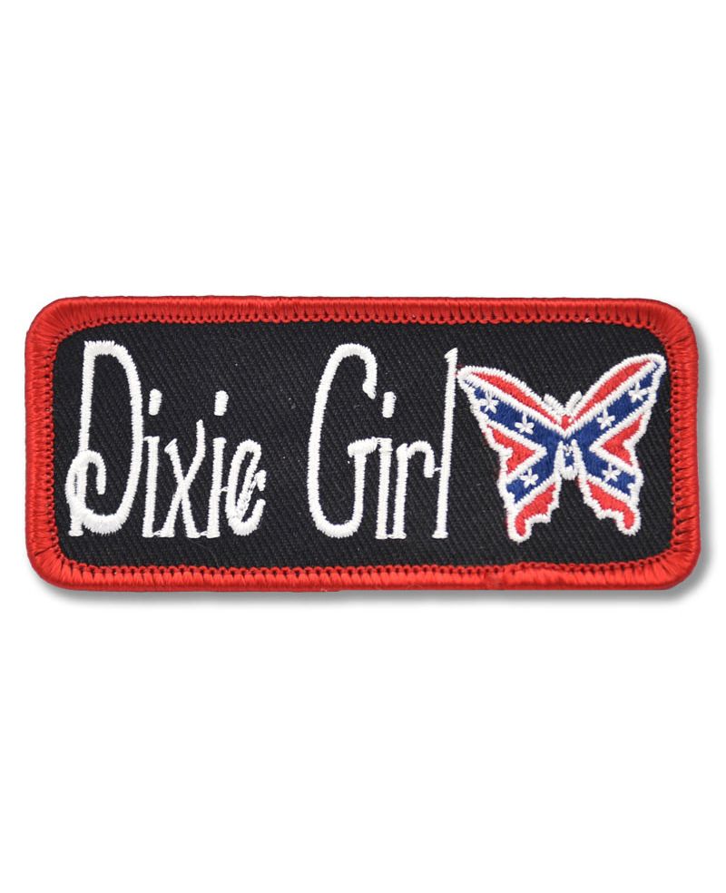 Moto nášivka Dixie Girl 9 cm x 4 cm