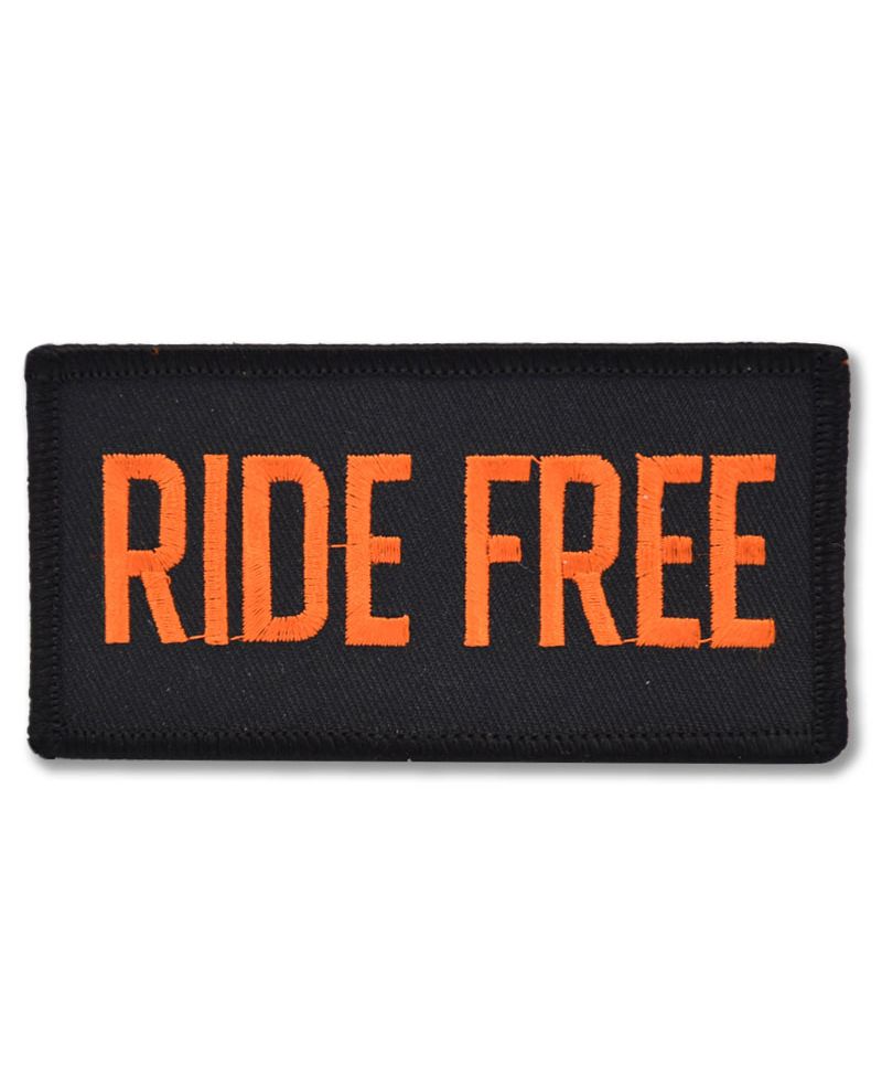 Moto nášivka Ride Free orange 10 cm x 4,5 cm