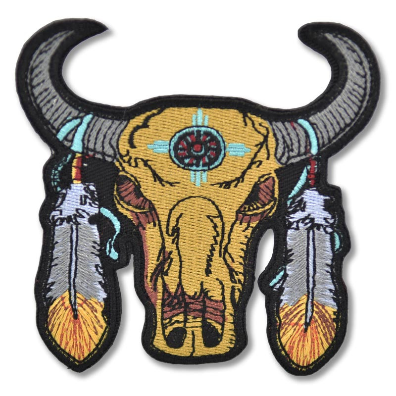 Naszywka Tribal Buffalo Head 9cm x 9cm