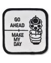 Naszywka Go Ahead revolver 7 cm x 7 cm