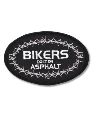 Naszywka Bikers Do It in Asphalt 10 cm x 6 cm