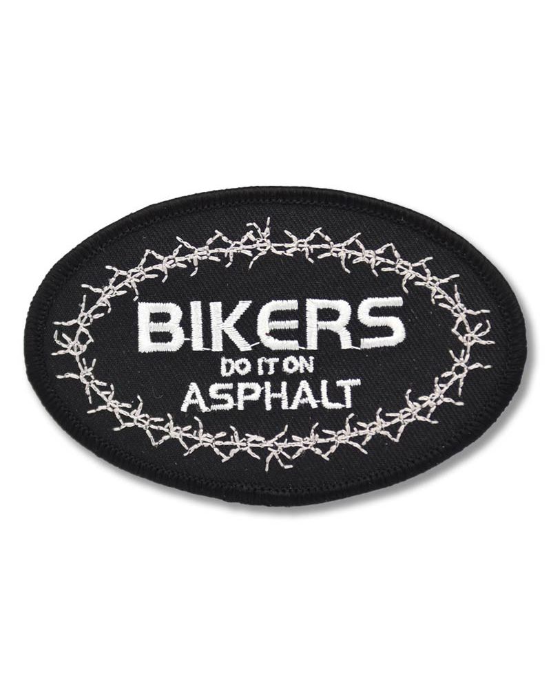 Moto nášivka Bikers Do It in Asphalt 10 cm x 6 cm