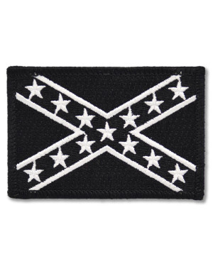 Moto nášivka Confederate Black and White 7,5cm x 5cm