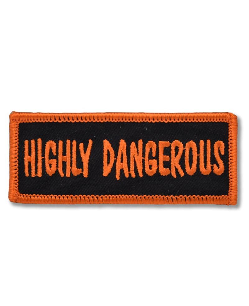 Moto nášivka Highly Dangerous 8 cm x 3 cm