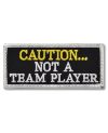 Naszywka Caution Not Team Player 9 cm x 3 cm