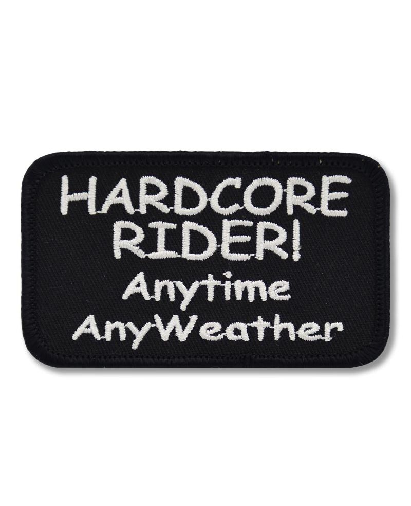 Moto nášivka Hardcore Rider Anytime 9cm x 5cm