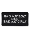 Naszywka Bad ass Boys Ride bad ass girls 10 cm x 5 cm