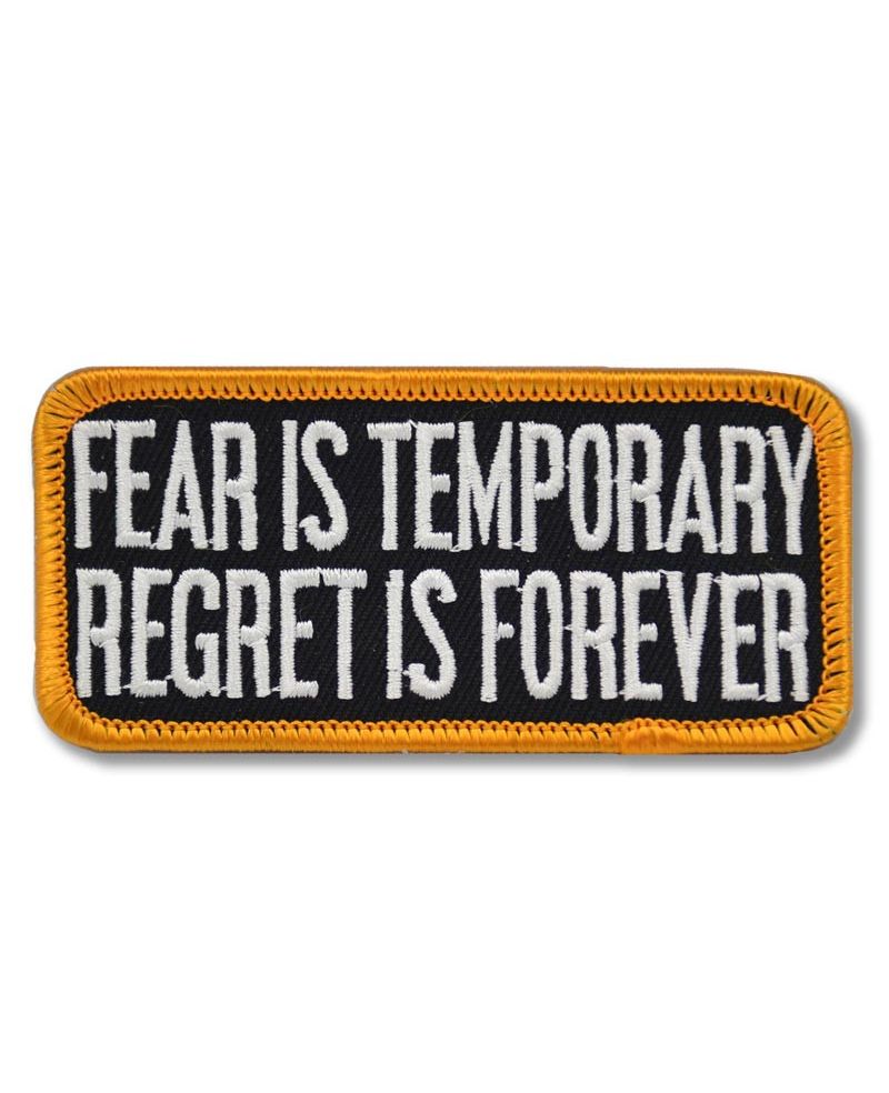 Naszywka Fear is temporary 4 cm x 9 cm