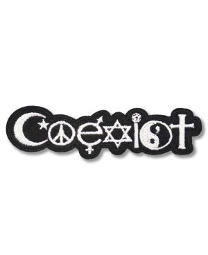 Naszywka Hippie Coexist 10 cm x 2,5 cm