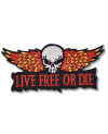 Moto nášivka Live free or die 8cm x 3cm