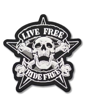 Naszywka Live Free Ride Free 10 cm x 10 cm