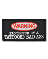 Moto nášivka Warning Tatooed 10cm x 5cm