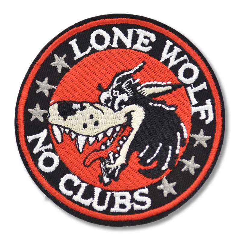 Moto nášivka BS Lone Wolf No Club 8 cm