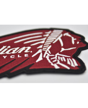 Moto nášivka Indian Motorcycle Red XXL na záda detail