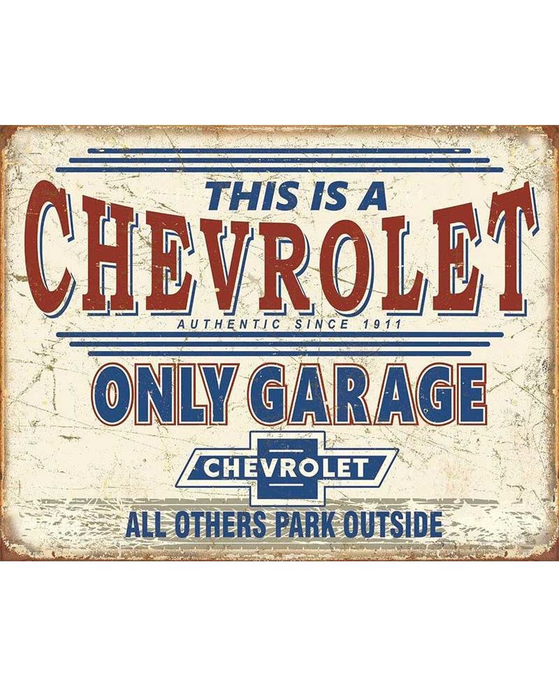 Tablica metalowa Chevrolet Only Garage 32 cm x 40 cm