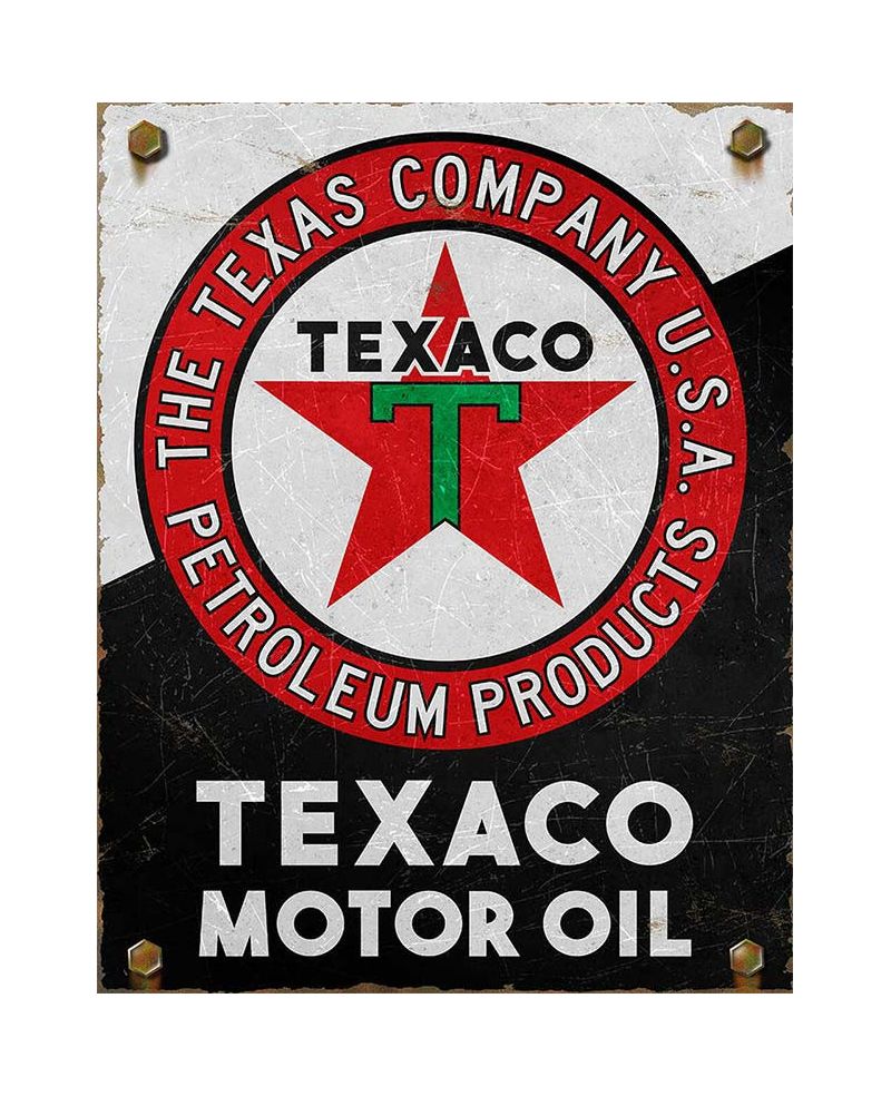 Plechová cedule Texaco Motor Oil 32 cm x 40 cm