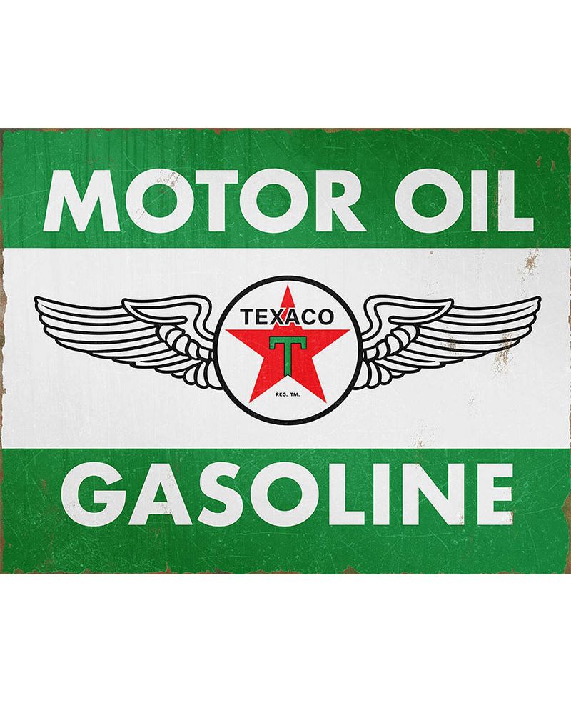 Tablica metalowa Texaco Oil and Gasoline 32 cm x 40 cm