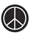 Naszywka Peace Sign Czarna 8 cm