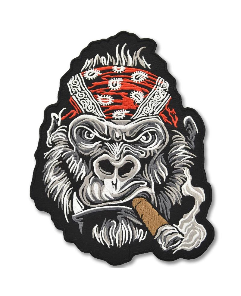 Moto nášivka Smoking Gorilla Red na záda