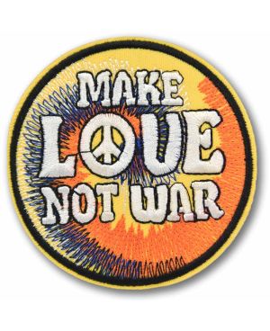 Nášivka Hippie Make Love Not War 8 cm