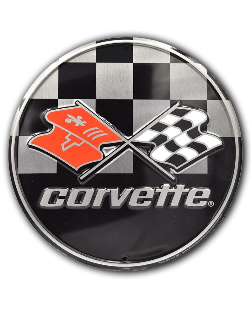 Plechová cedule Chevrolet Corvette Racing 30 cm