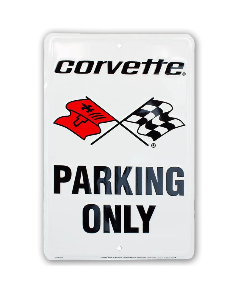 Plechová cedule Corvette Parking Only 20 cm x 30 cm