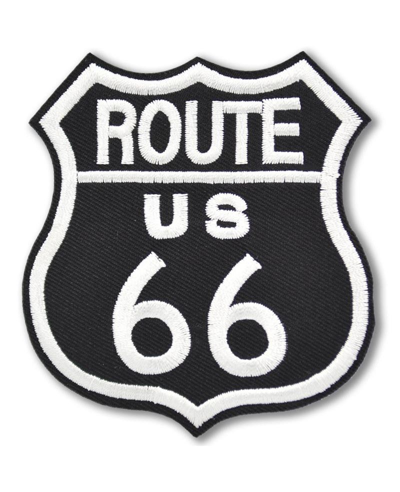 Moto nášivka Route 66 black 8cm x 7,5cm