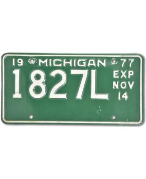 Tablica rejestracyjna USA Michigan Green 1827L