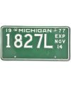 Tablica rejestracyjna USA Michigan Green 1827L