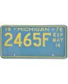 Tablica rejestracyjna USA Michigan Blue 2465F