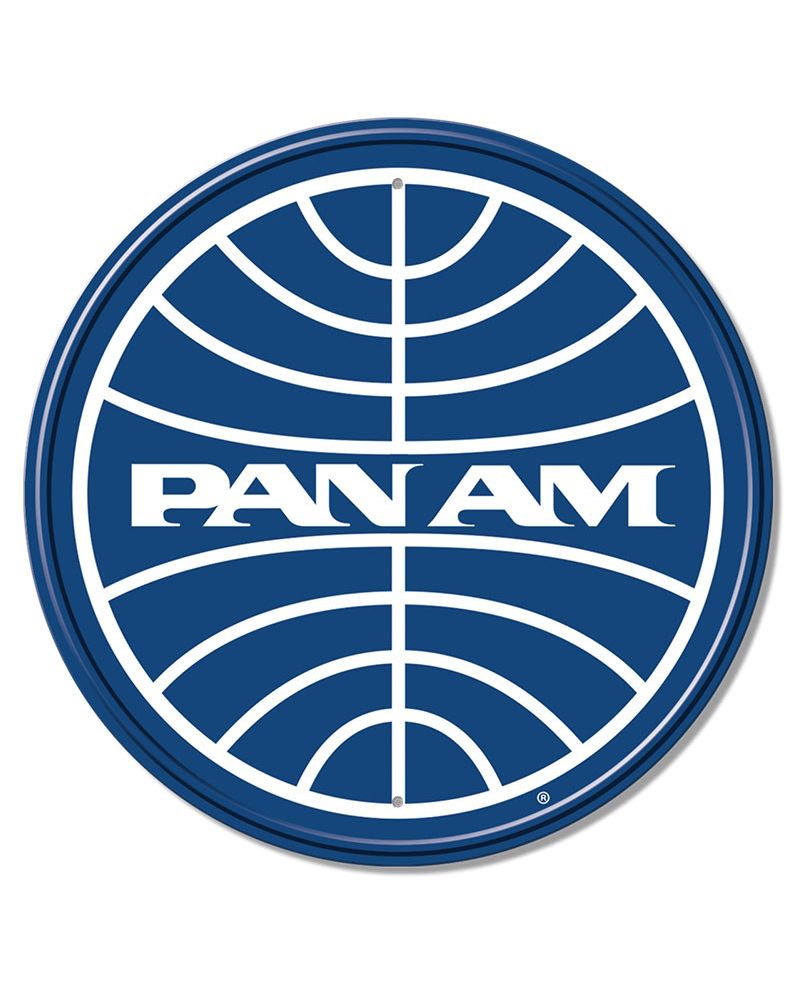 Plechová cedule Pan Am Blue 30 cm