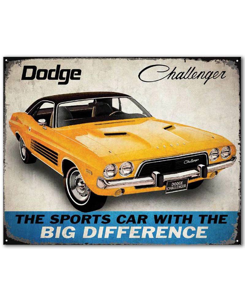 Tablica metalowa Dodge Challenger Big Difference 30 cm x 38 cm