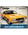 Tablica metalowa Dodge Challenger Big Difference 30 cm x 38 cm