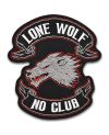 Moto nášivka BS Lone Wolf Old XXL na záda 37 cm  x 33 cm