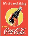 Tablica metalowa Coca Cola Real Thing - Bottle 32 cm x 40 cm