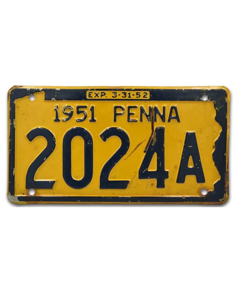 Americká SPZ Pennsylvania 1951 Penna 2024A