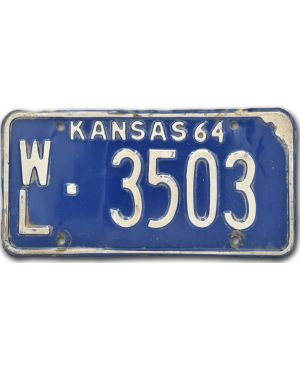 Americká SPZ Kansas Blue WL 3503