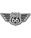 Moto nášivka Route 66 black wings 10 cm x 4 cm