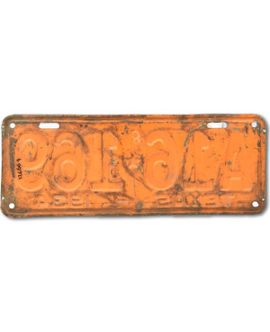 Americká SPZ Antique Texas Orange 1934 back