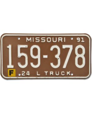 Tablica rejestracyjna USA Missouri Brown Truck 159-378