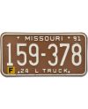 Tablica rejestracyjna USA Missouri Brown Truck 159-378