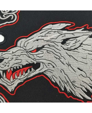 Moto nášivka BS Lone Wolf Old XXL na záda det.