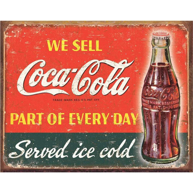 Plechová cedule Coca Cola  - Part of Every Day 32 cm x 40 cm